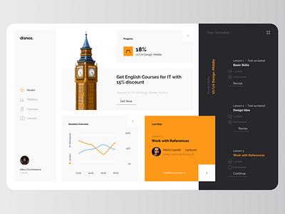 eLearning Educational Platform - UX/UI Design app art branding design fantastic flat interface minimal typography ui ux web website