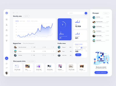 Stats Dashboard design ui ux web website