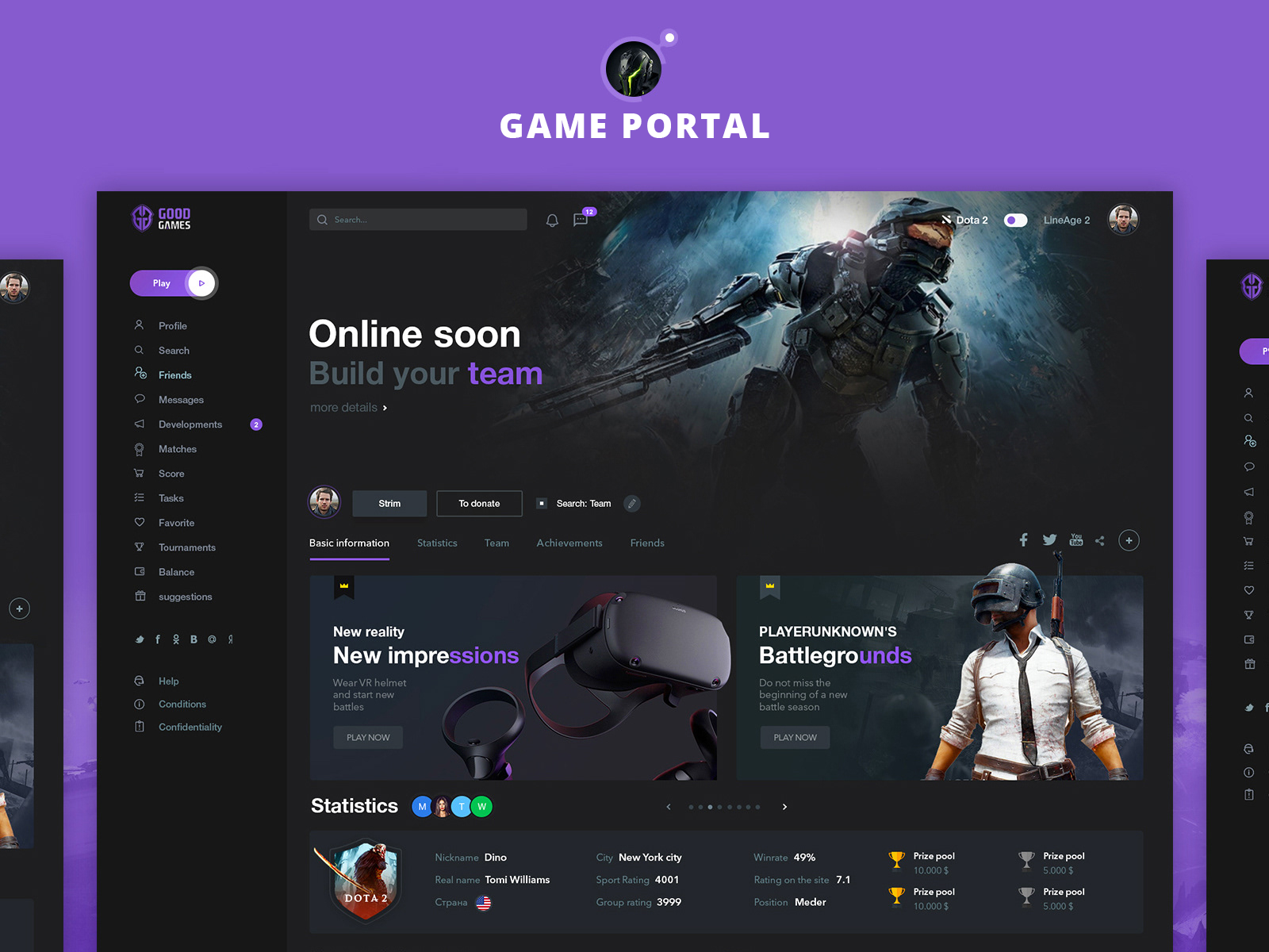 Gaming Portal UX/UI Design by Alexander Keith on Dribbble