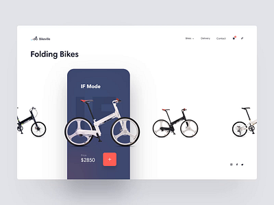 Bike Shopping App - UX/UI Design animation app bicycle bike branding clean design ecommerce flat interaction minimal motion product design shop simple smooth store ui ux web