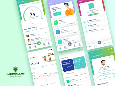 Legal Appointment Booking Mobile App advogate android app appointment booking booking booking app illustration law law firm legal mobile app ui uidesign uiux