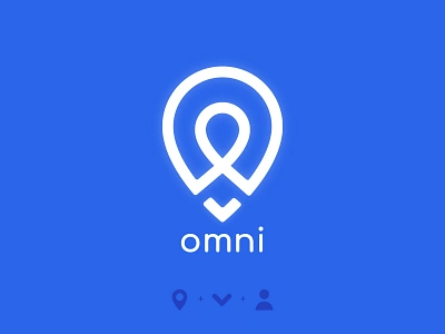 Omni - Stay connected in your neighbourhood brand branding connecting location icon location pin logo omni people pin