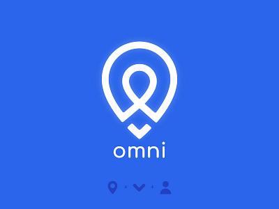 Omni - Stay connected in your neighbourhood brand branding connecting location icon location pin logo omni people pin