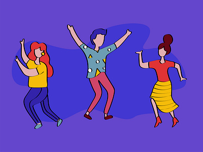 We Dance colors creativity design designer friendship icon illustration illustration art inspiration music ui woman