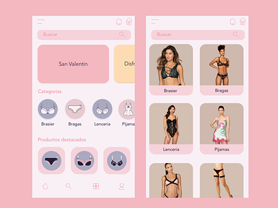 Authentic woman app creativity design icons interface mobile ui underwear ux woman