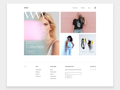 WW ecommerce fashion concept design figmadesign uidesign web design