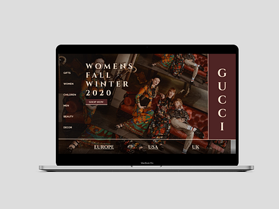 Gucci Landing page