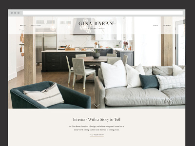 Gina Baran Interiors + Design branding classic design simple design typography web website