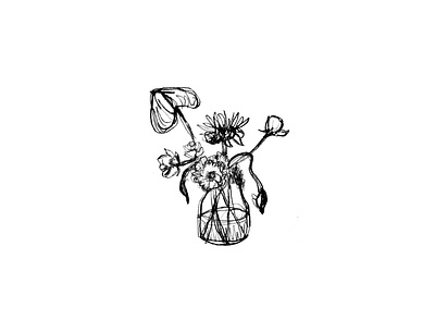 Rough Flower Sketch branding graphic design illustration sketch