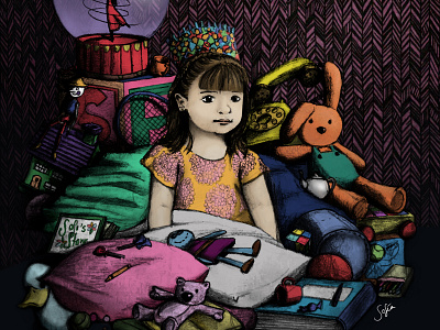 Niña y sus juguetes | Girl and her toys