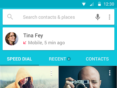 Android L Dialer android mobile