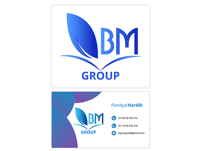 BM Group brand and identity busines card email signature logo branding logo design visiting card design web layouts