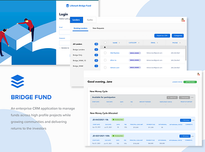 Bridge Fund adobexd app dashboard design financial fund fund management ui ux
