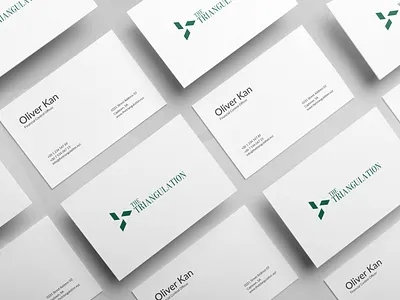 The Triangulation - Business card abstract brand identity business card design classic classy designer flat design geometric logo logo design minimal mockup print design simple stationery design