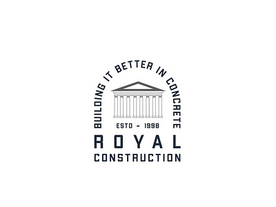 Royal construction logo brand identity design flat flatlogo logo logo 2d outdoor logo