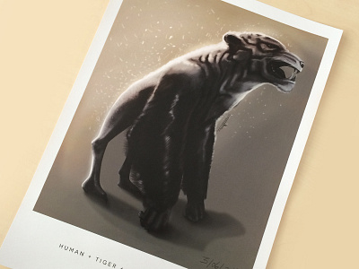 IllustrationBoard animals illustration mutant tiger