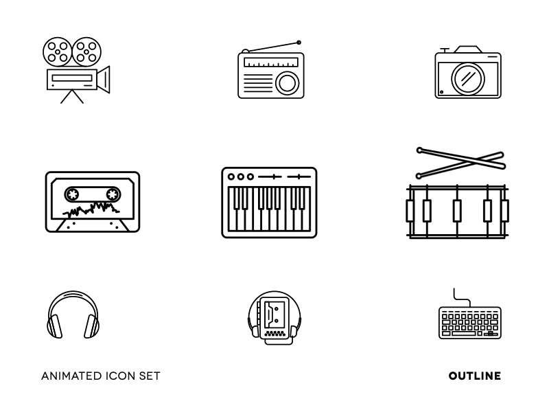 Animated Icon Set / Outline (2)