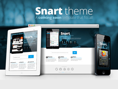 Snart Coming Soon Web Template bootstrap coming soon free download html ui web