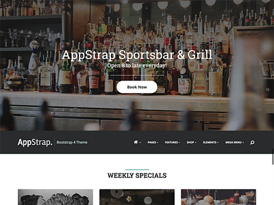 Appstrap Restaurant Homepage