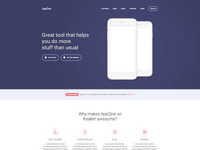 AppStrap App Landing Page