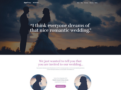 Wedding one pager design coming soon.