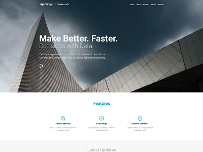 AppStrap Technology Homepage appstrap bootstrap bootstrap 4 one pager theme web
