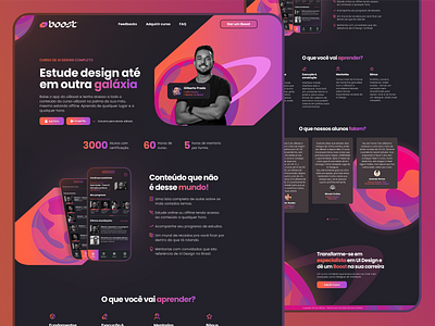 Landing Page for UI Boost App (UI Boost Course Assignment) course design ui web website