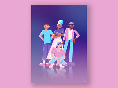 Draw For Young Lives blue character characterdesign illustration mental health awareness mentalhealth people photoshop pink poster posterdesign procreate