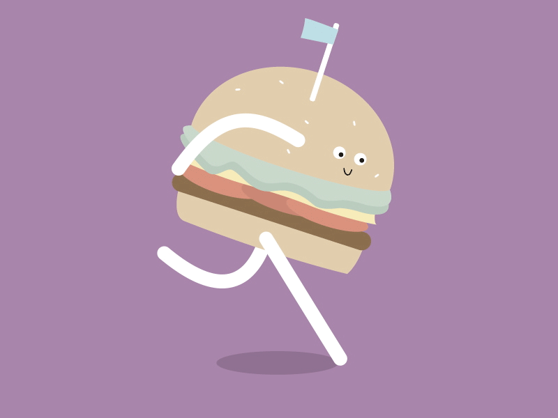 Fast Food after effects animation burger flat gif illustration motion graphics vector