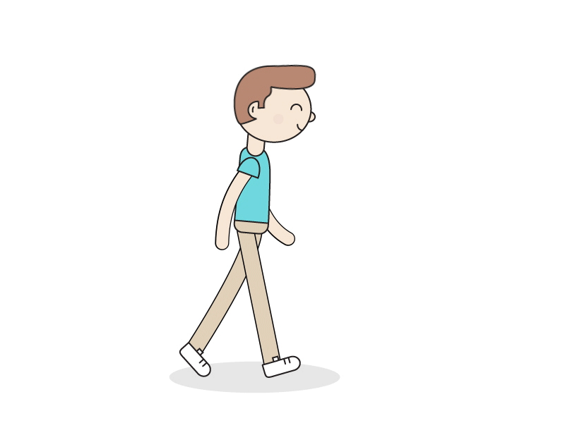 Cartoon Walking Man Gif / We are animating a simple side view walk