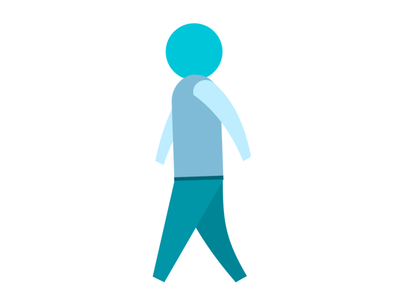 Walk Cycle animation flat design gif graphics illustration man motion motion design motion graphics vector walk walk cycle