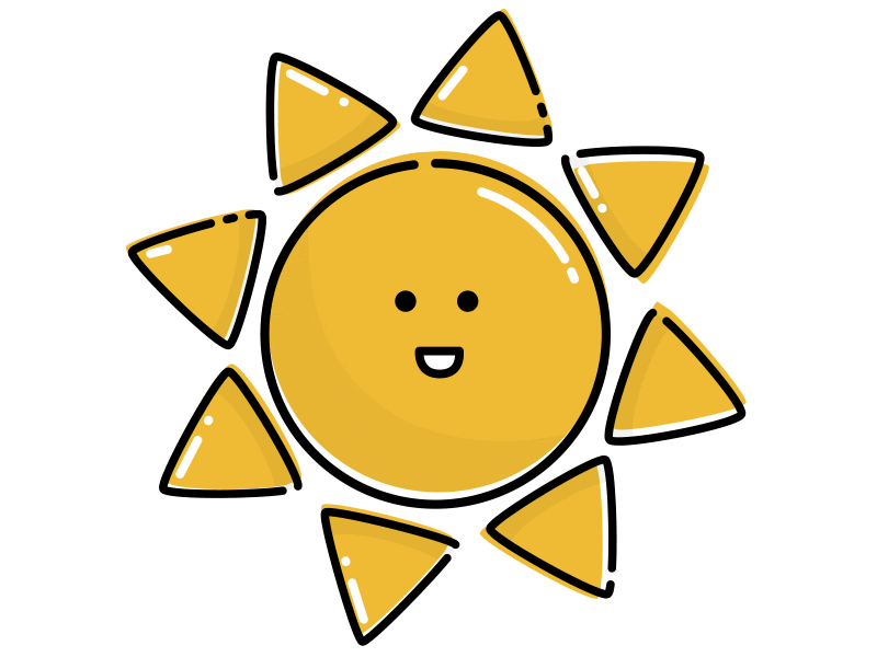 First day of Summer 2d after effects animation flat design gif icon summer sun vector