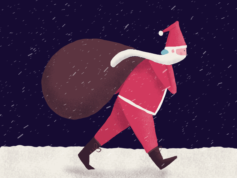Father Christmas 2d animation cel animation christmas father christmas illustration snow winter