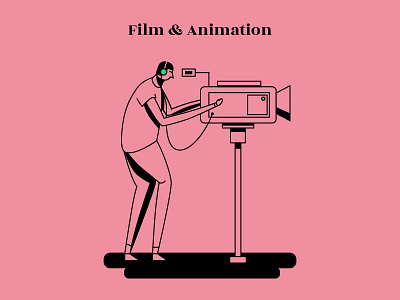 No.1 Film & Animation animation character colourful design film flat design illustration vector video