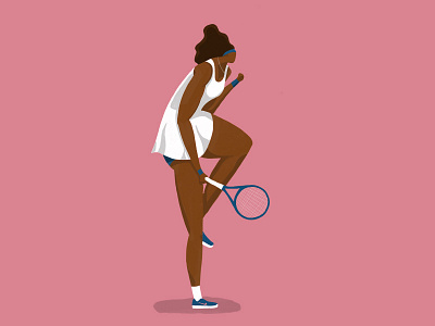 Serena Williams celebrate character design illustration illustrator people sport tennis tennis player vector woman