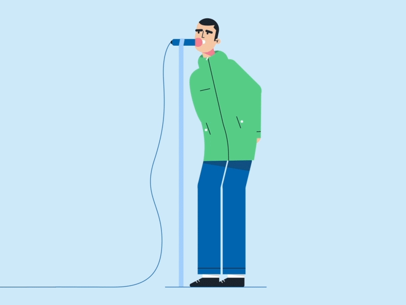 Liam Gallagher 2d ae after effects animation character design flat design gif illustration illustrator loop man motion motion design motion graphics singer vector