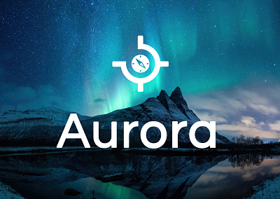 Aurora Logo Design - Tracking and Navigation branding design logo minimal
