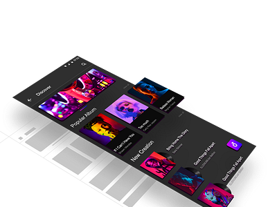 Musical Home Page musical ui app ux