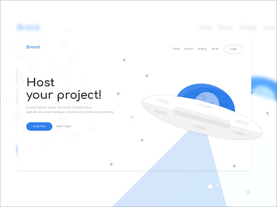 Modern hosting service design hosting ui web app web design