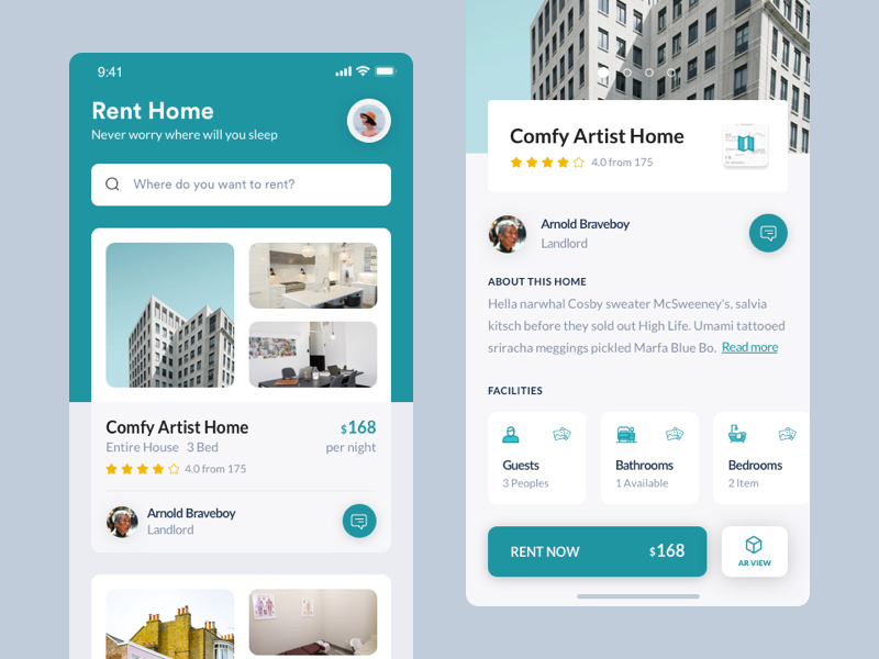 Rent Home App Concept by Dipa UI/UX for Dipa Inhouse on Dribbble