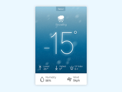 Experimental Card Design Weather card design seoul ui weatherui