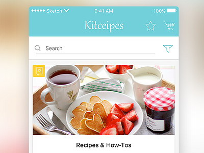 Mobileapp Kitceipes app kitchen mobile mobile app recipes user interface