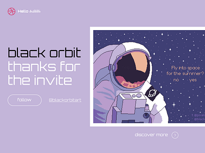 Hello Dribbble design dribbble invite illustration thank you web webdesign website