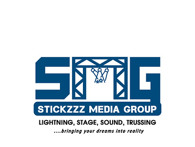 STICKZZZ MEDIA GROUP - SMG branding design flat icon logo typography vector