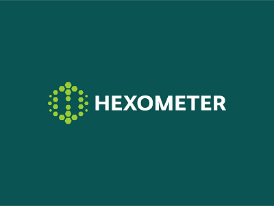 Hexometer brand branding design flat graphic design icon lettering logo type typography vector