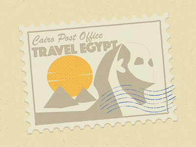 Vintage Post Mark illustration post retro stamp travel vintage