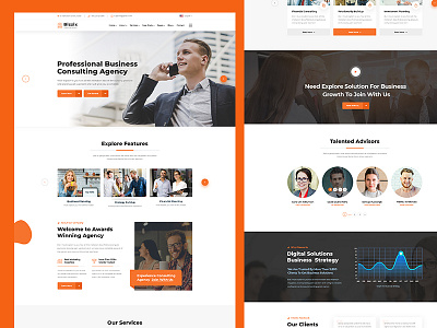 Business & Consulting PSD Template clean company consulting corporate creative ui ux