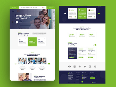 Insurance PSD Template business clean company corporate creative design insurance typography ui ux