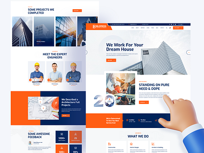 Bildpress - Construction & Factory Web Landing Page agency business clean company construction creative design digital factory home page landing landing page page ui uiux ux web design web page website design