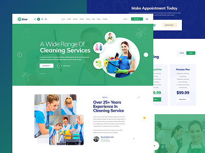Cleaning Service PSD Template clean cleaning design flat psd ui ux web website
